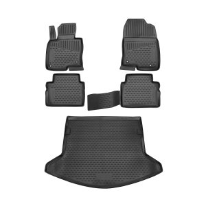 Mazda CX-5 3D Floor-Trunk Mats - Omac - SUV Kit - Black - 2017-2025